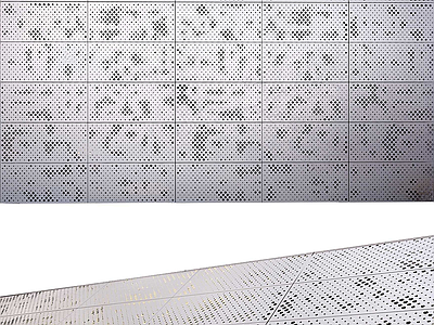 现代中古护墙板 冲孔板 穿孔板 金属墙板 金属孔板