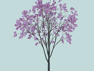 现代办公桌 樱花树