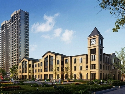 欧式古典欧式商业街住宅小区
