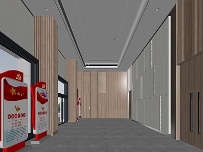 现代其他学校空间 党建大厅 大厅 门厅