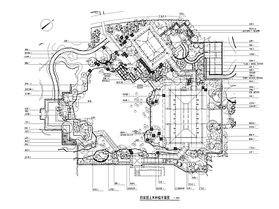 中式绿植 中式景观植物图 植物配置图 施工图