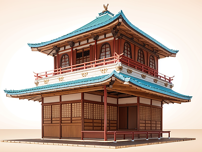 中式古建筑 阁楼