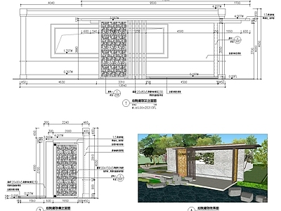 现代廊架 玻璃廊架 钢结构廊架 文化长廊 施工图