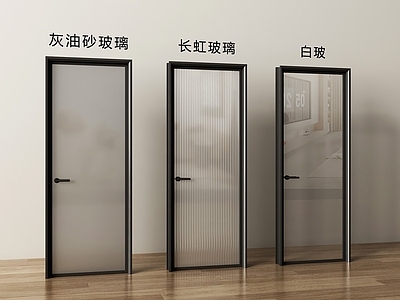 现代单开门 长虹玻璃门 油砂玻璃门 磨砂玻璃门 厨卫门 卫生间门