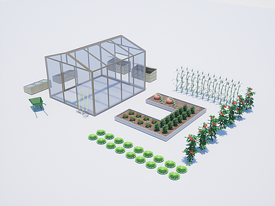现代简约大棚 农业种植阳光房 种植科研试验场地 农业器具工具房 作物种植培育 采光采暖温室大棚