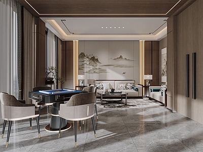 新中式其他办公空间 大包厢就餐区