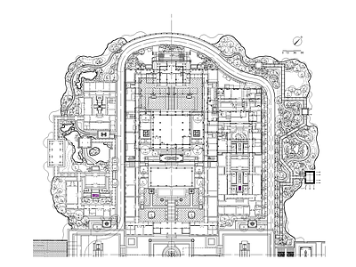 中式植物配置图库 中式小区种植图 植物图 施工图
