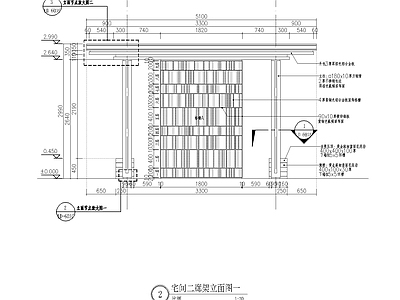 现代廊架 文化长廊 施工图