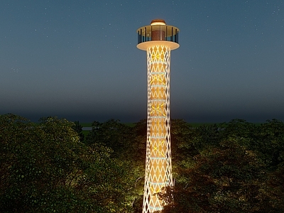 现代其他景观小建筑 森林观景塔