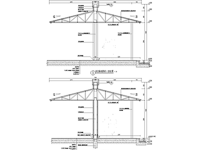 现代廊架 钢结构廊架 施工图