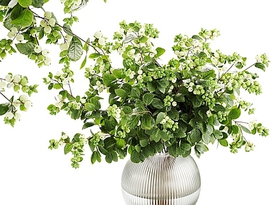 现代花艺 花艺摆件 玻璃花瓶 绿植 鲜花花卉 茶几摆件