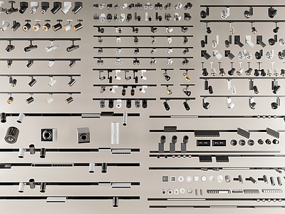 现代新中式灯具组合 灯具 吊灯