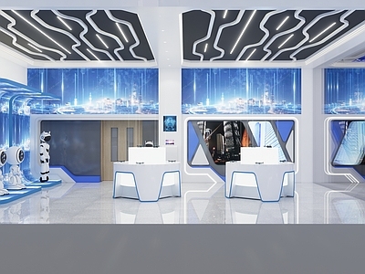 现代其他公共空间 VR智能科技展厅 机器人 智能 展厅 科技