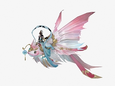 现代虚拟人物 现代游戏角色金鱼美女