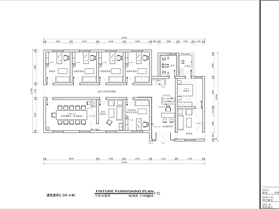 现代整体办公空间 现代办公室 施工图