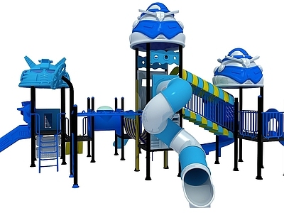 现代娱乐器材 机器人滑梯儿童设施