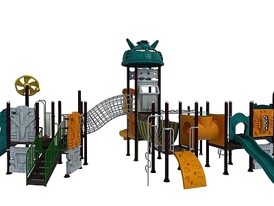 现代娱乐器材 高达滑梯机器人滑梯