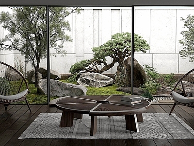 现代其他景观小品 现代庭院景观
