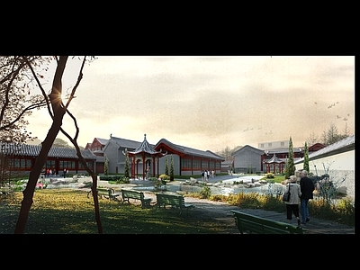 中式古建 古建四合院