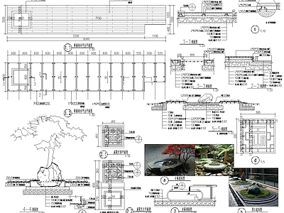 新中式庭院 私家庭院 花园庭院 民宿庭院 农村庭院 施工图