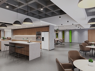 工业现代办公区 茶水间 开放会议室 接待室 开放办公区 开放茶水间