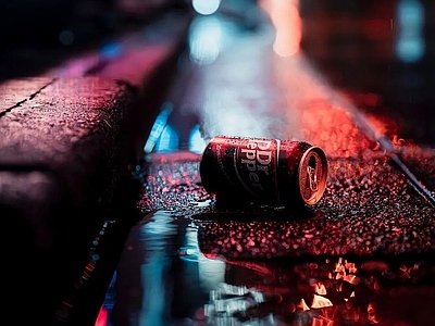 现代街道外景 走廊 街道夜景