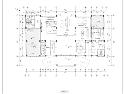现代整体办公空间 办公楼 写字楼 漆加油漆 施工图