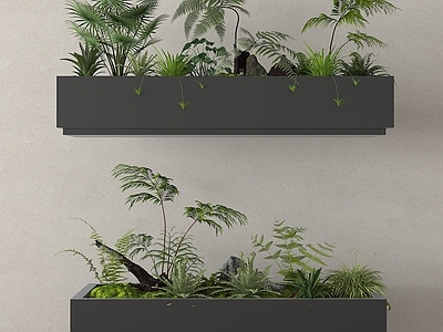 植物组合 户外绿植花箱 移动花箱 植物花箱 植物造景