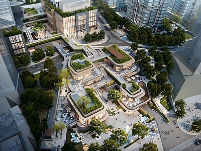 现代商业街 现代商业建筑