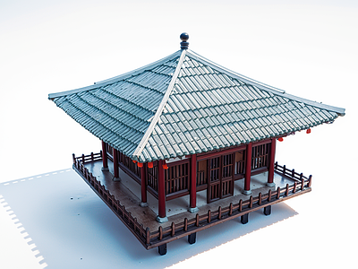 中式古建筑 阁楼