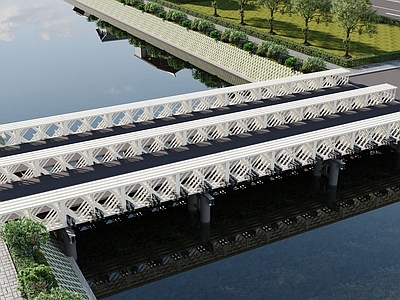 现代其他建筑外观 河桥马路