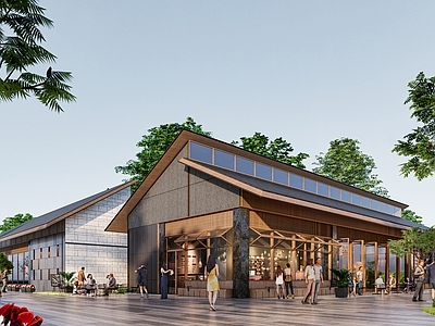 新中式餐饮建筑 新中式商业