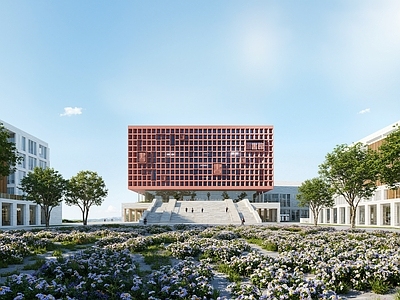 现代学校建筑 高中全模