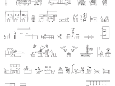 现代桌椅 2025医院家具 施工图