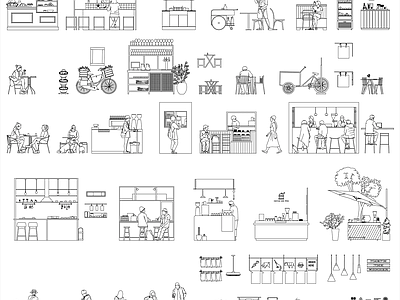 现代桌椅 2025餐厅家具 施工图