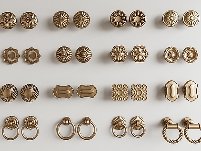 法式中古拉手 柜门拉手 柜门把手 圆拉手 雕花拉手 吊环拉手