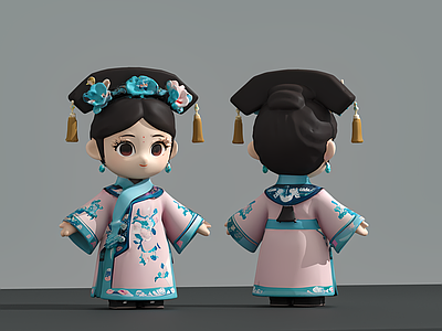 女人 清朝格格 清朝美女 清朝服饰 古代美女 雕塑摆件