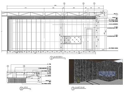 新中式廊架 主入口门廊详图 施工图