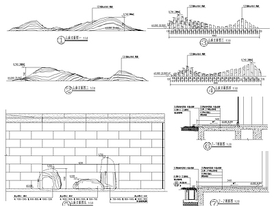 新中式庭院 花园庭院 私家庭院 施工图