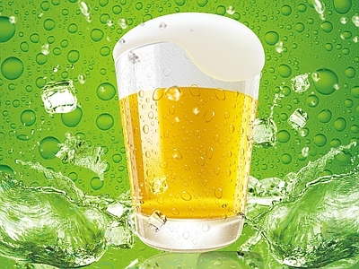 现代其他纸书本 啤酒海报 冷饮广告 海报