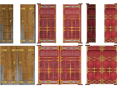 中式双开门 木双开门 古建筑木门 古建筑构件 木门