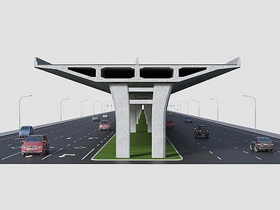 现代大桥 现代高架桥 现代道路 马路 高度公路 高架桥墩