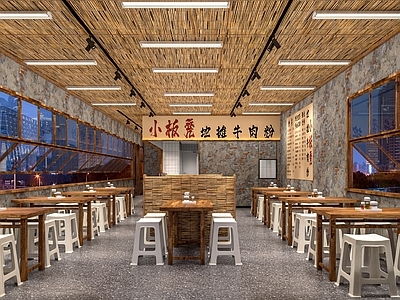 工业侘寂快餐店 破店工业风餐厅