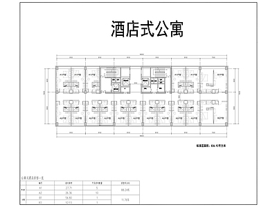 现代住宅楼建筑 酒店式公寓 施工图