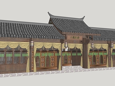 中式古建筑 主题客栈 影视美陈