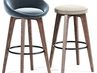 中古复古吧椅 Bloom 现代吧椅 布艺吧椅