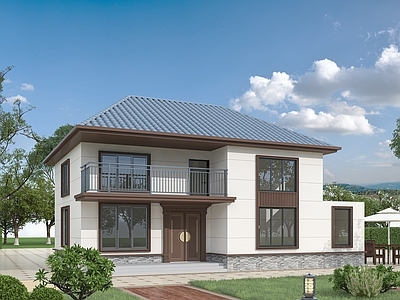新中式住宅外观 自建房