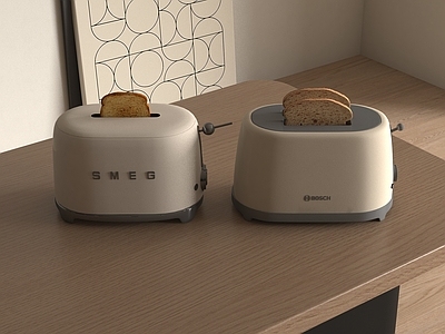 家用电器组合 现代面包机 烤面包