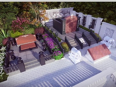 新中式欧式其他景观小建筑 墓