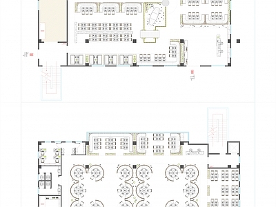 新中式中餐厅 五百平餐厅设计 平面方案 施工图